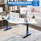 Costway Dual-motor L Shaped Standing Desk Ergonomic Sit Stand Computer Workstation Touch Control Panel Electric Height-adjustable Desk Home Office